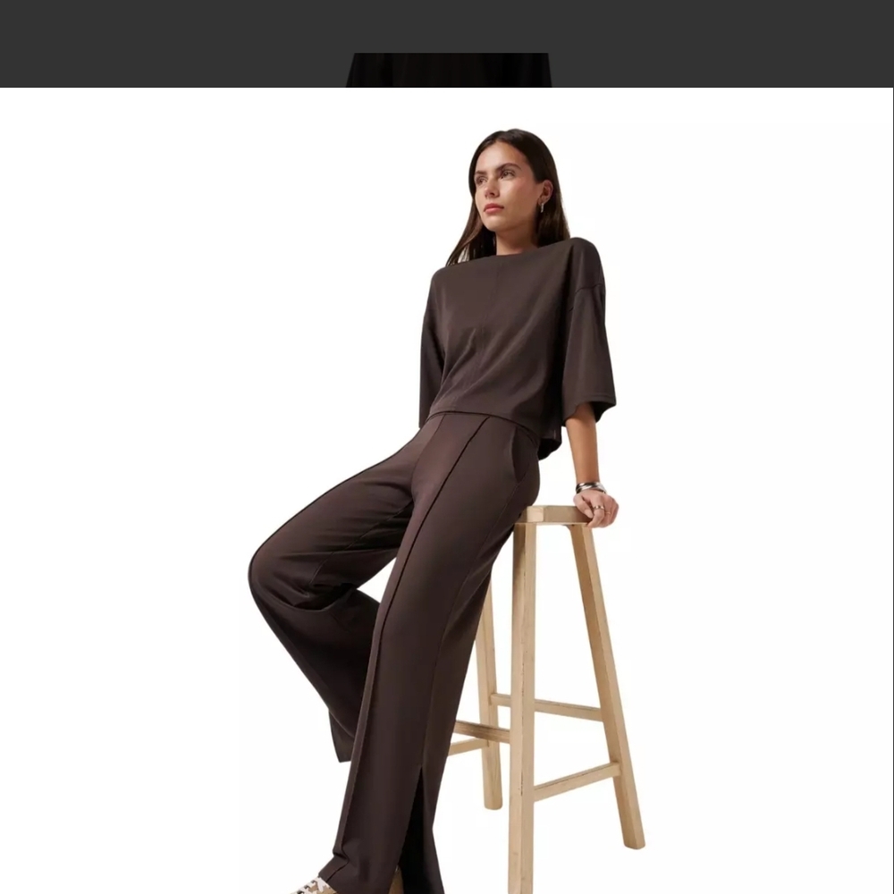 Travis Matthew Black Pants W Split Hem